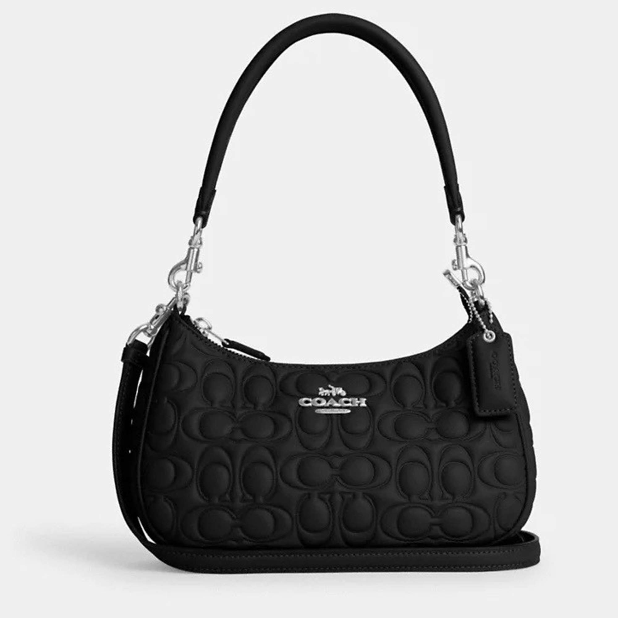 Coach Ergo Black Leather Gold Detail Flap Over Closure Shoulder Bag 11263 |  Black leather, Shoulder bag, Leather