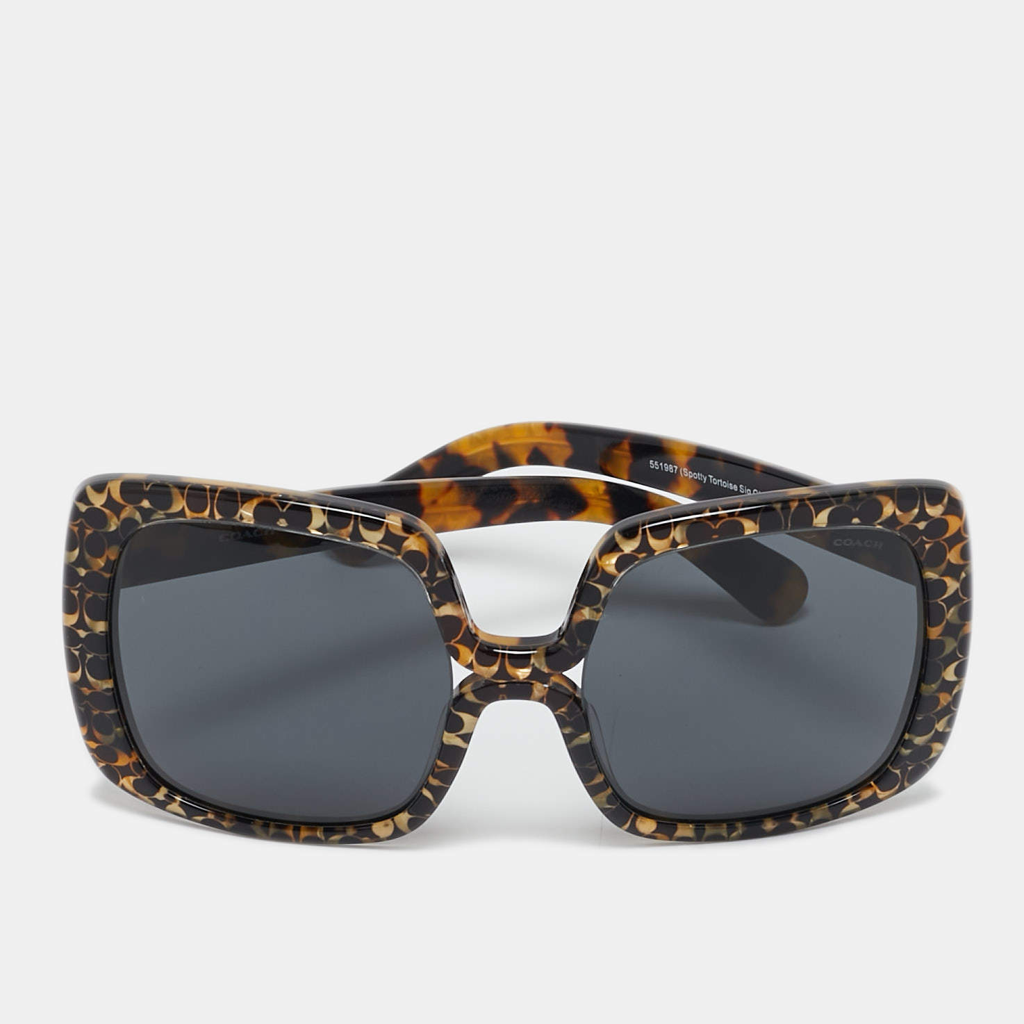 Coach Tortoise Brown/Black 551987 Spotty Oversized Sunglasses