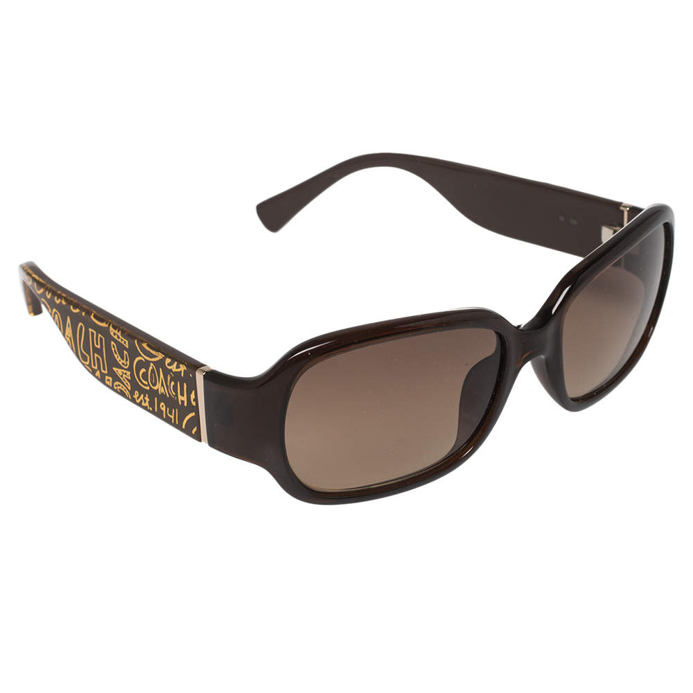 Coach Brown Acetate Tenley 629A Gradient Sunglasses