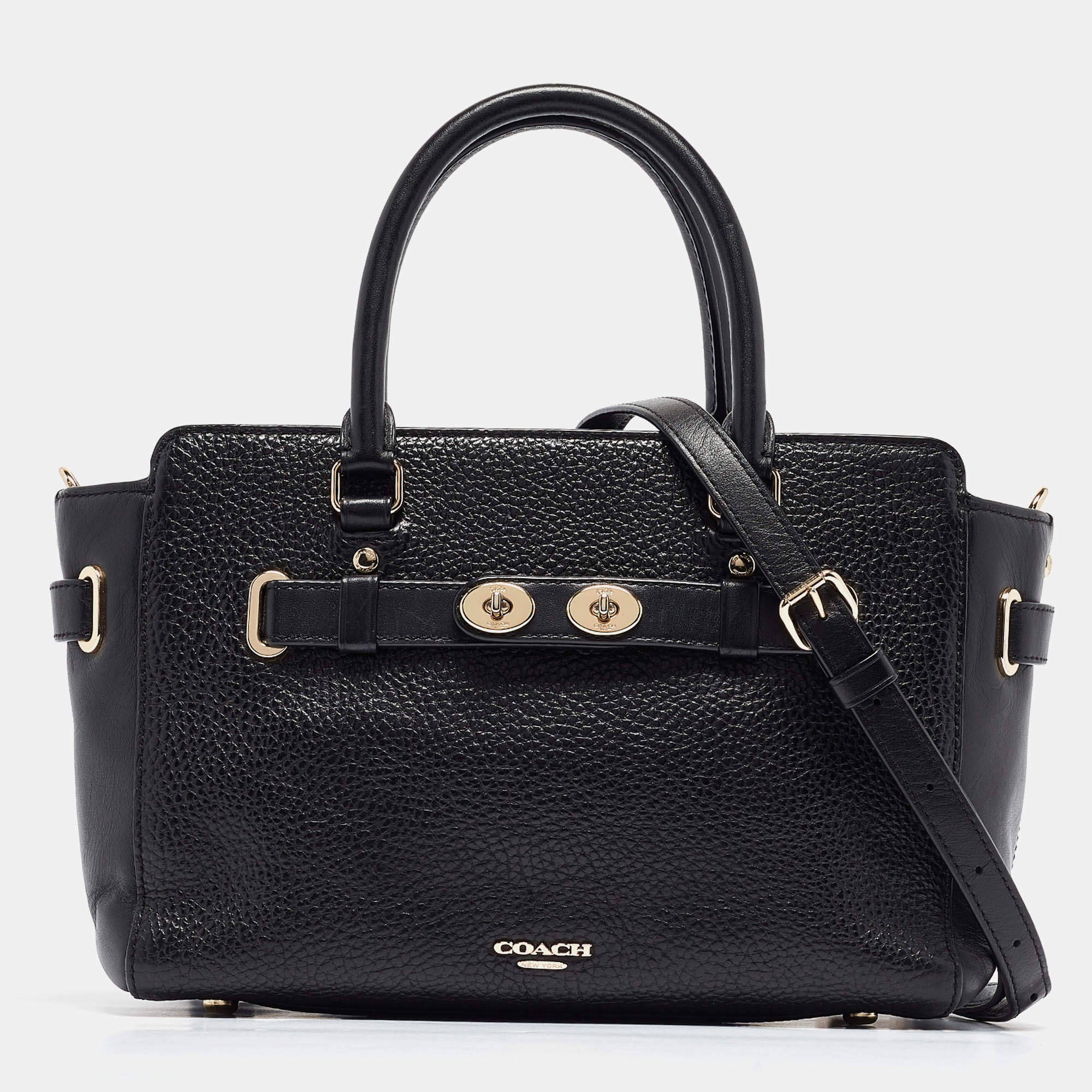Coach Black Leather Blake Carryall 25 Tote