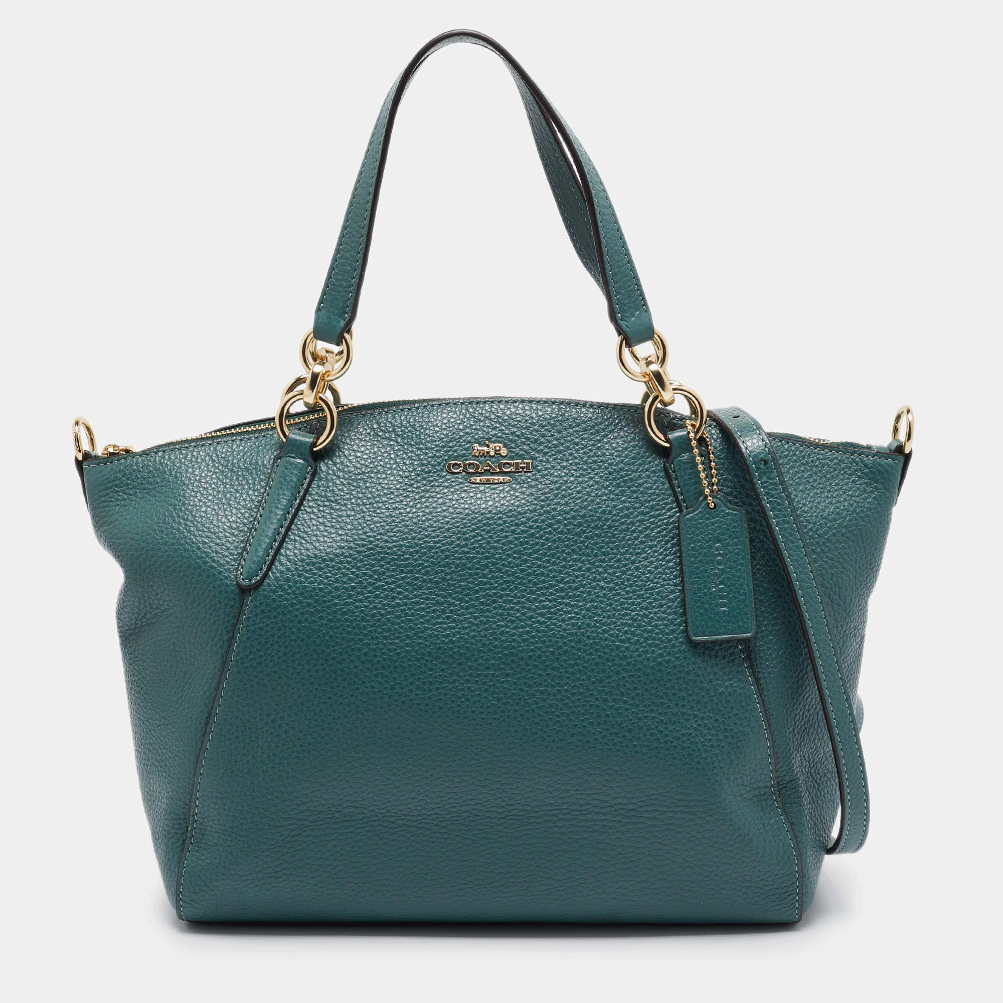 Coach Green Leather Small Kelsey Satchel