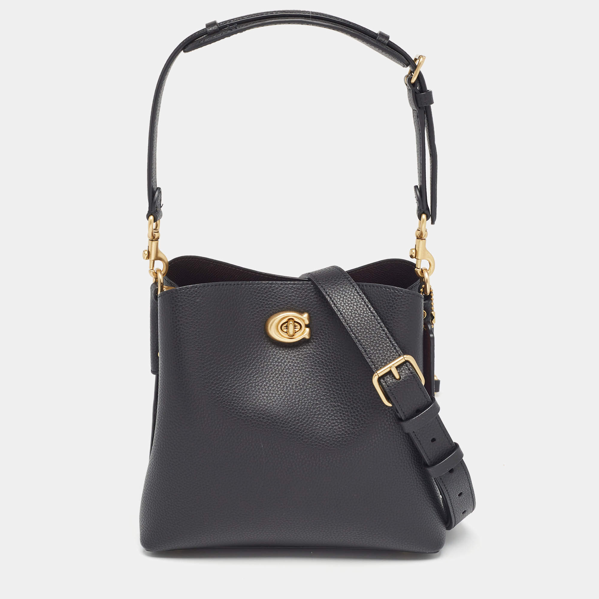 Coach Black Leather Willow Bucket Bag