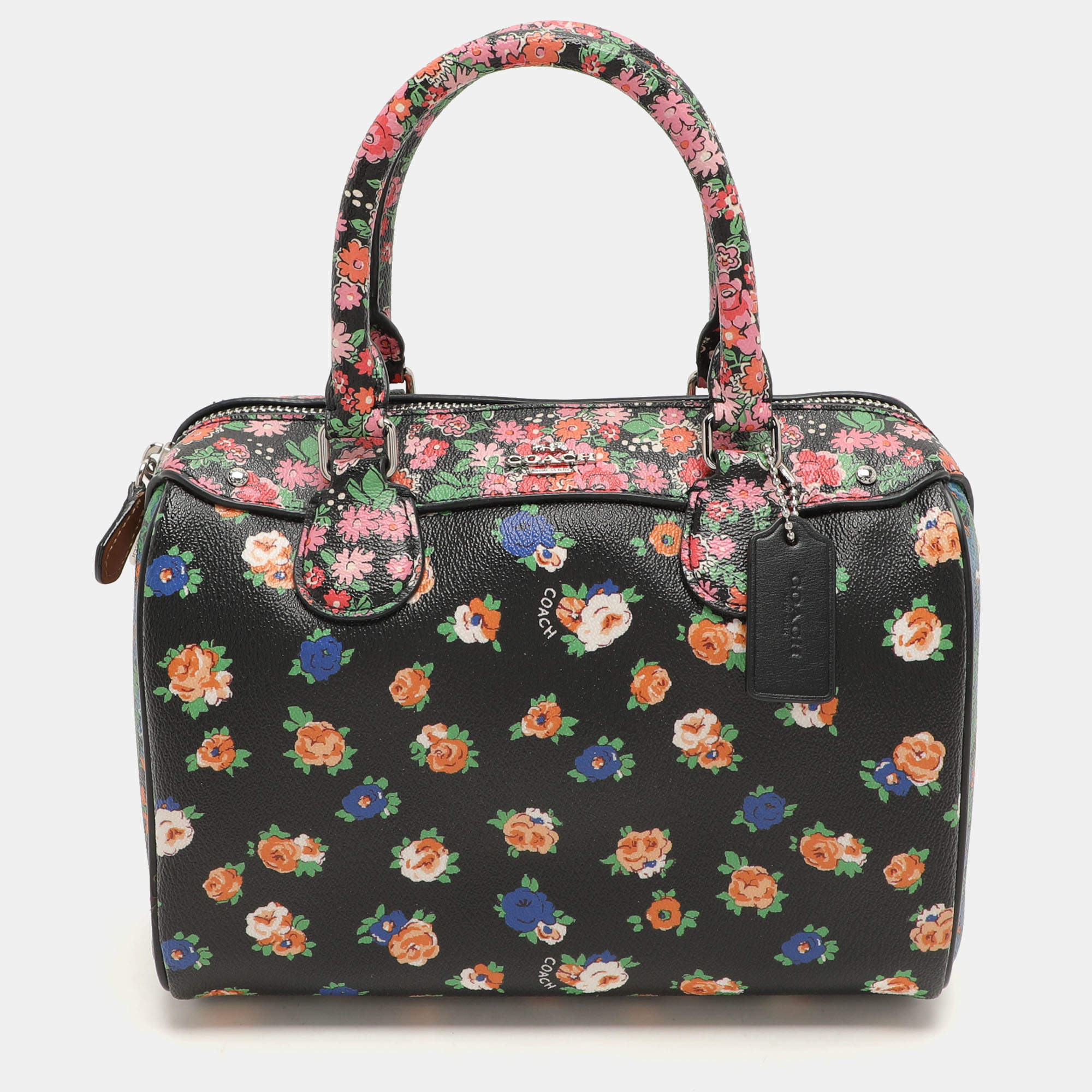 Coach Multicolor Floral Print Coated Canvas Mini Bennett Satchel