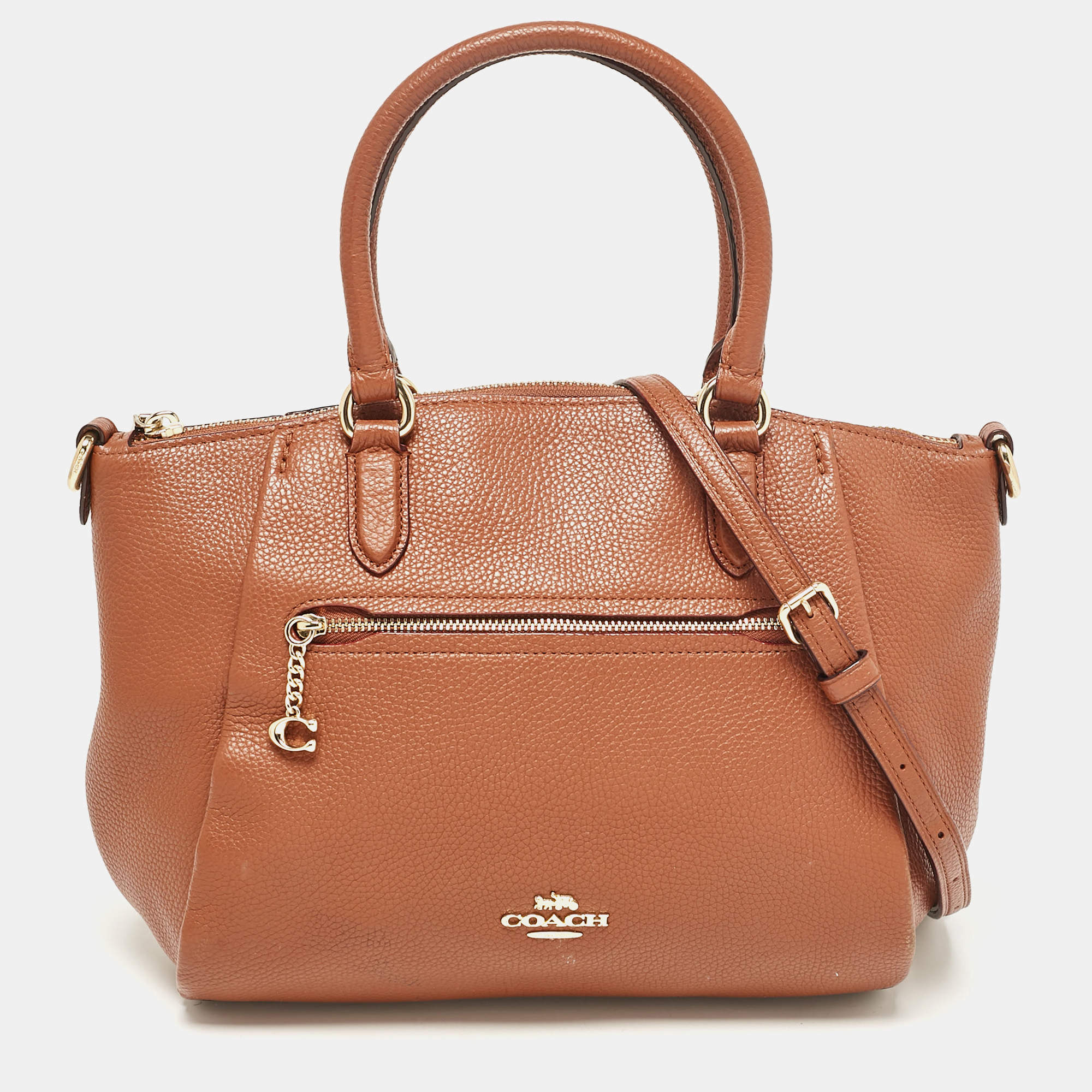 Coach Brown Leather Elise Satchel