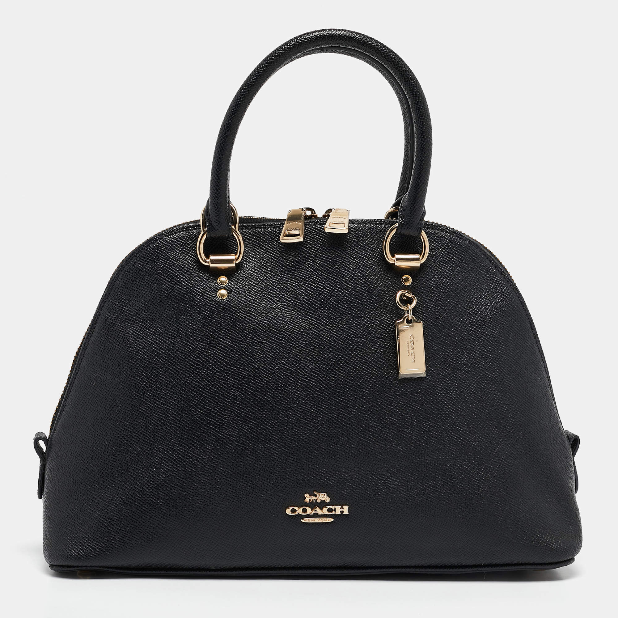 Pre Owned Coach Black Leather Katy Satchel