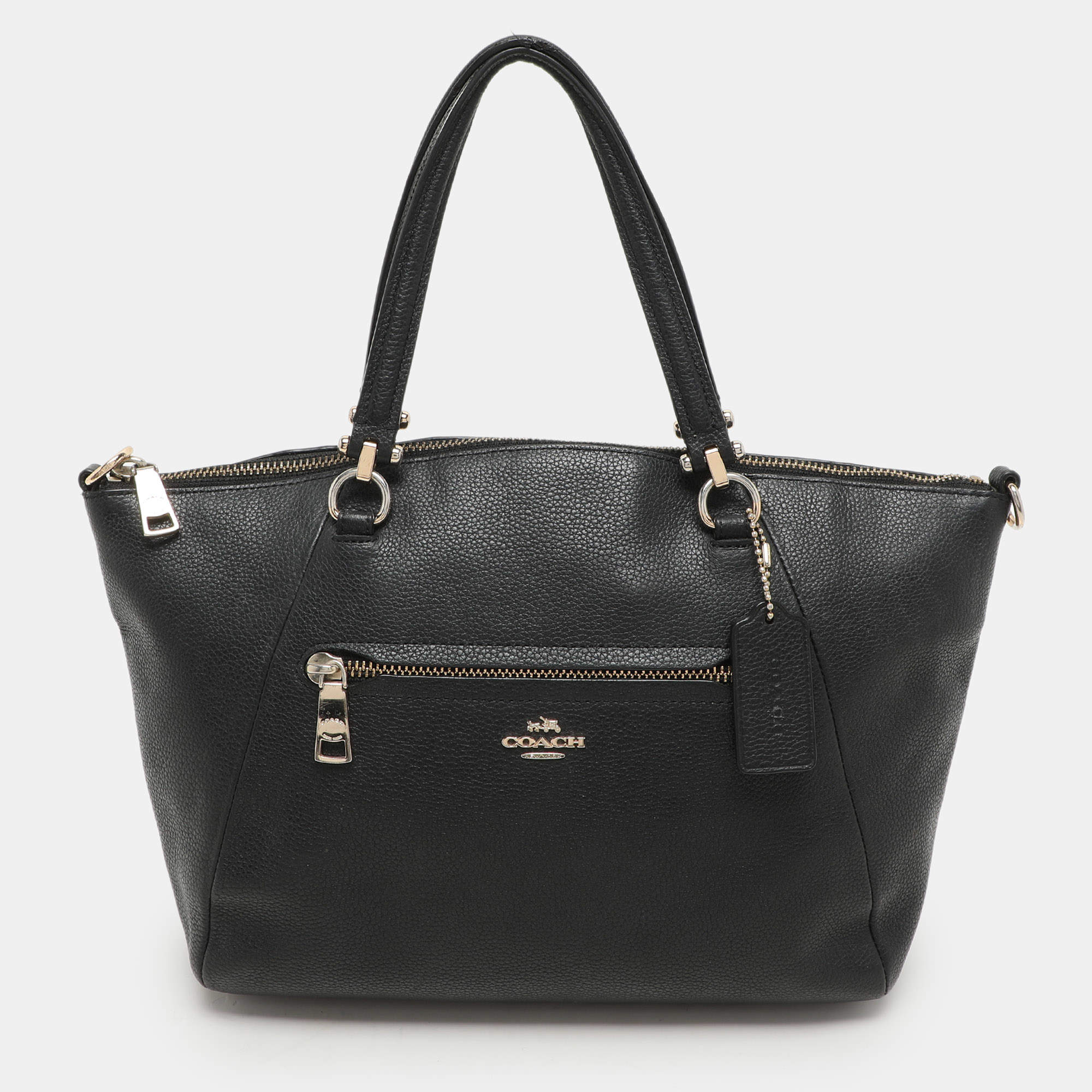 Coach Black Leather Prairie Satchel
