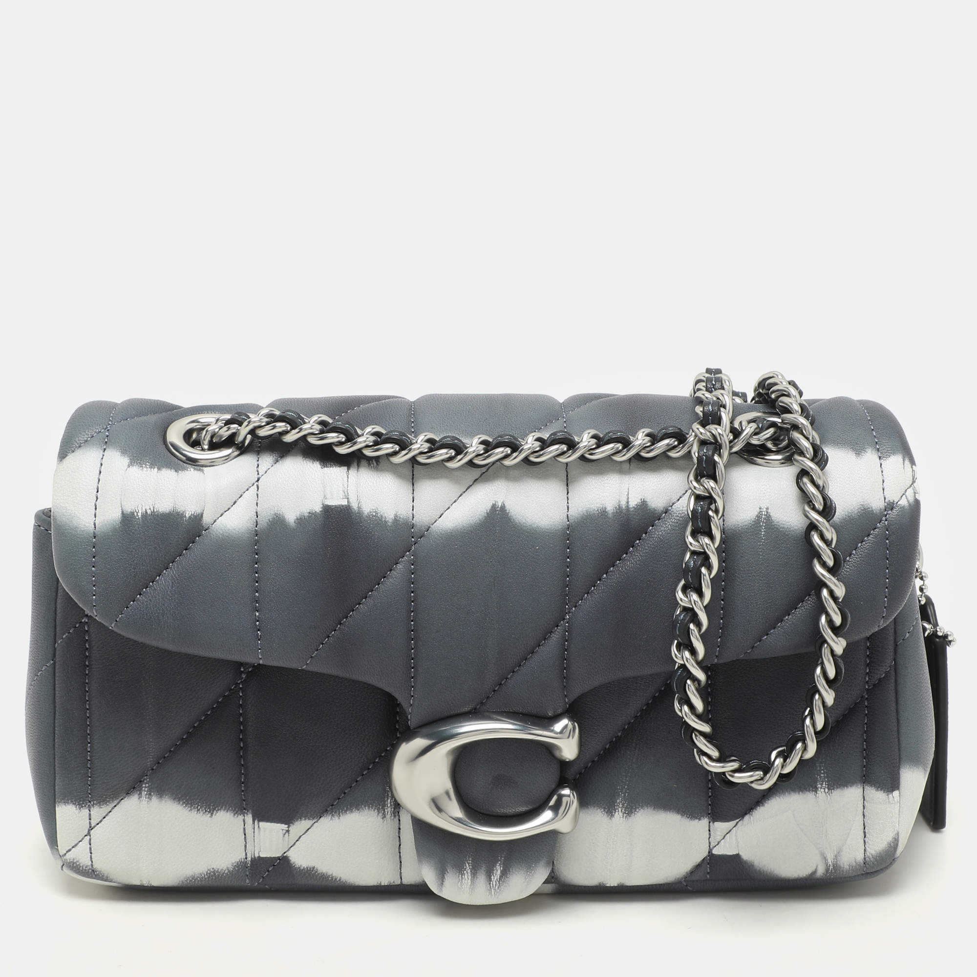 Coach Grey Tie Dye Leather Tabby 20 Shoulder Bag