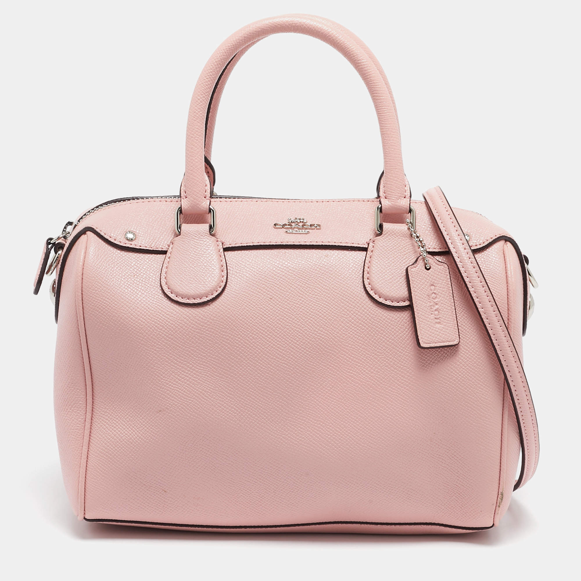 Coach Pink Leather Mini Bennett Satchel