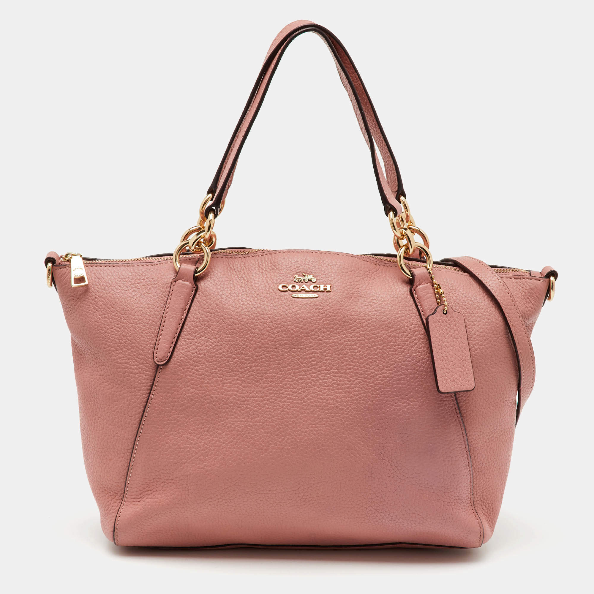 Coach Blush Pink Leather Small Kelsey Satchel