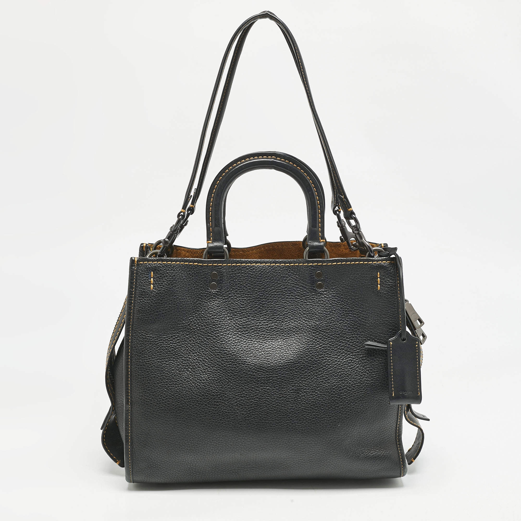 Coach Black Leather Rogue 31 Tote