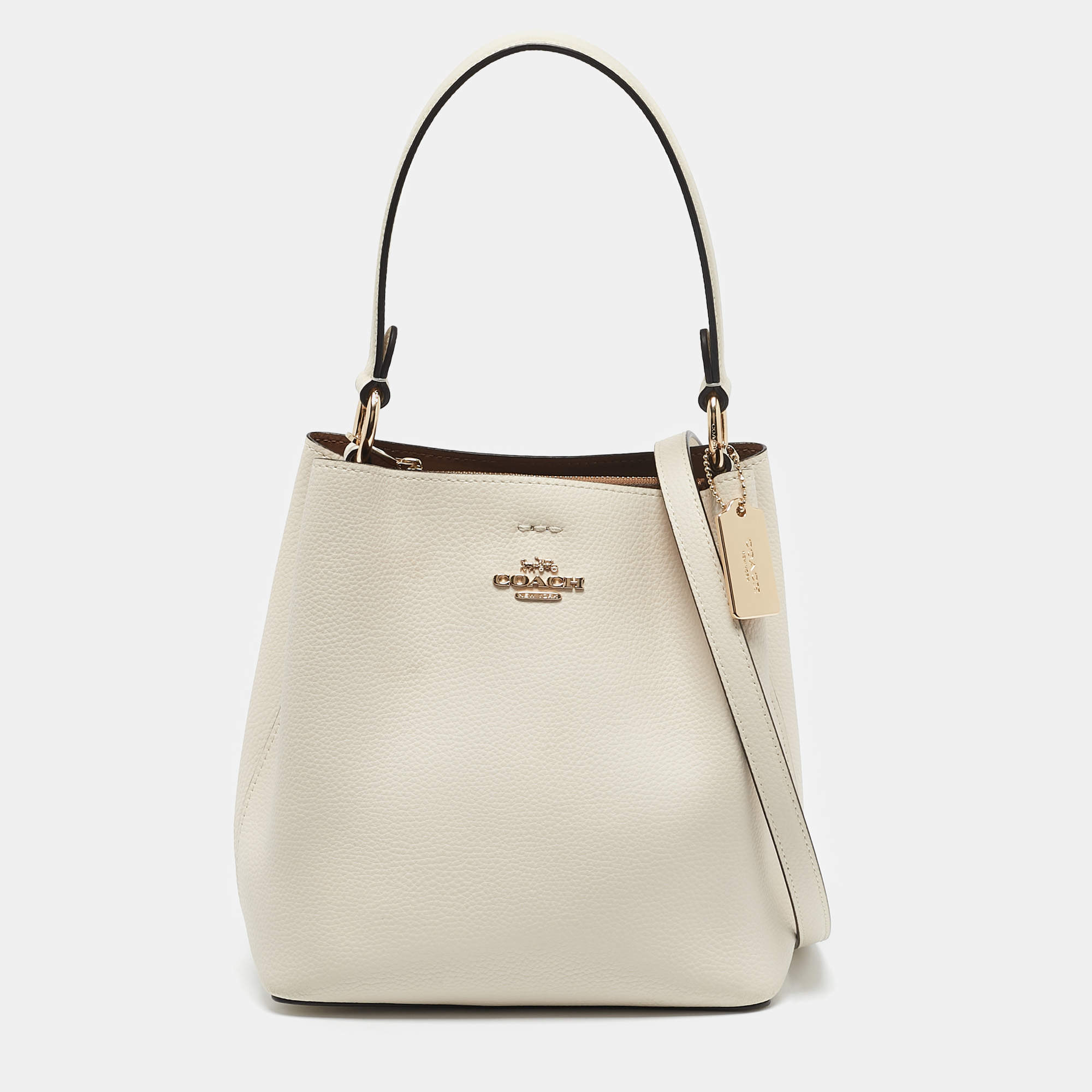 Coach Ivory Leather Small Town Bucket Bag