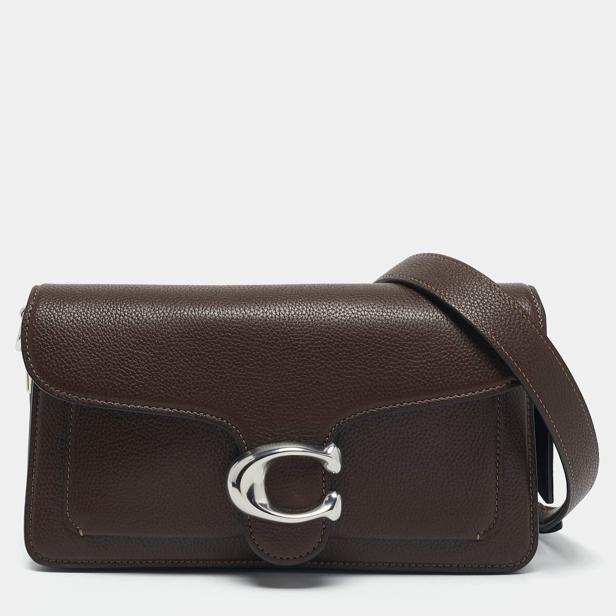 Coach Dark Brown Leather Tabby 26 Shoulder Bag