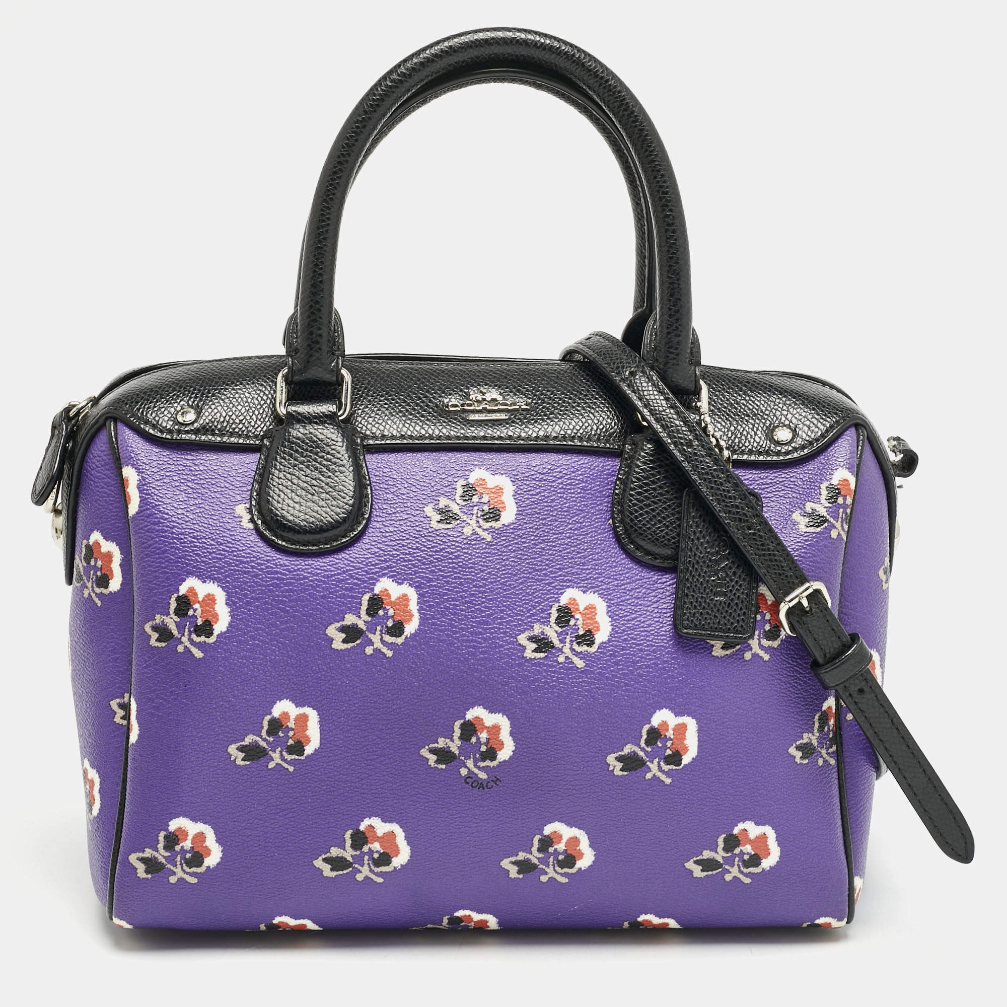 Coach Multicolor Floral Print Coated Canvas Mini Bennett Satchel