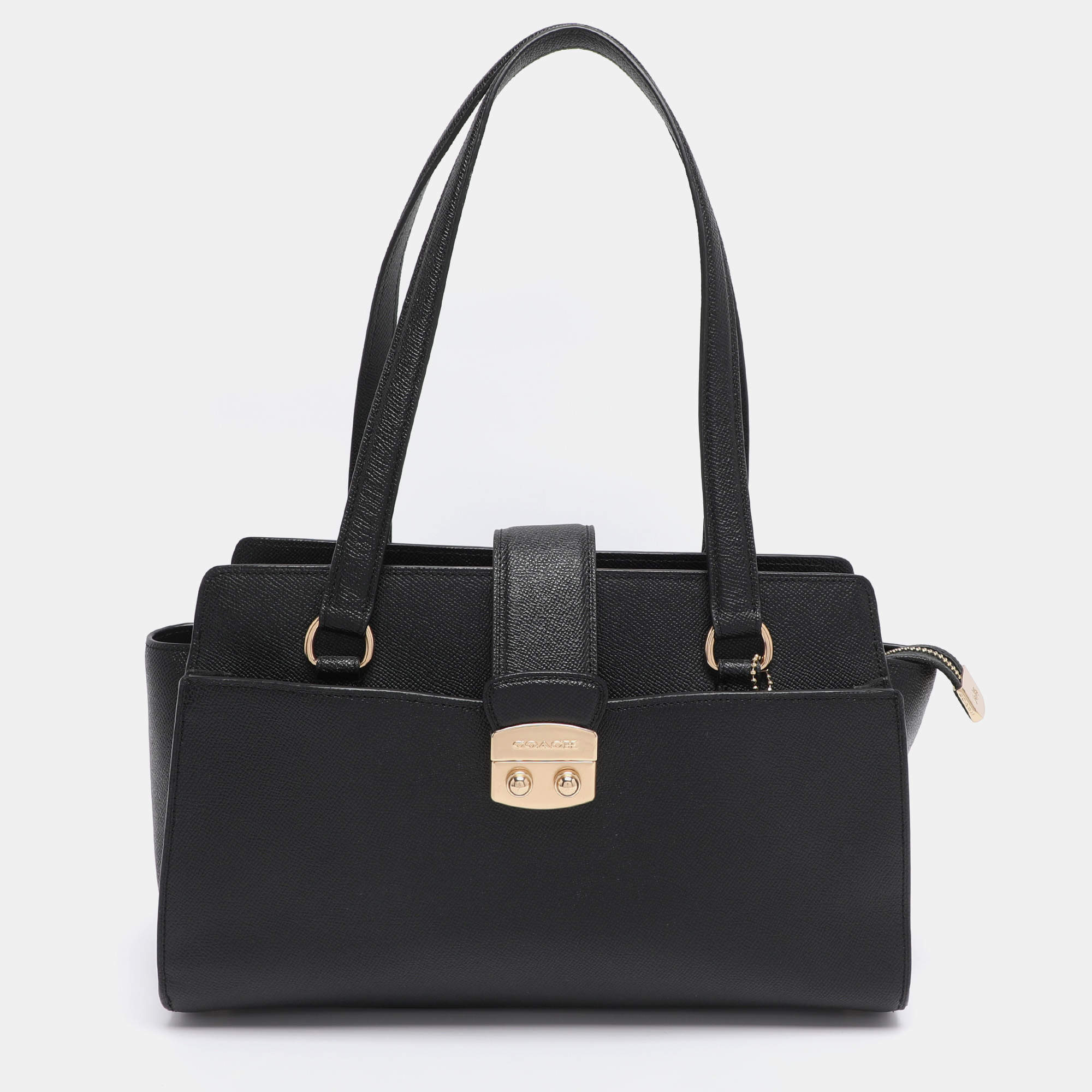 مملوكة مسبقًا Coach Black Leather Avary Carryall Satchel