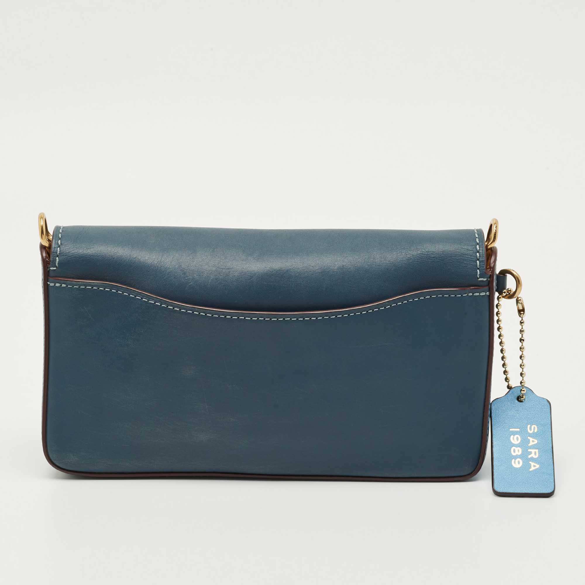 Dinky Crossbody Bag Coach Denim Dinky Coach Blue Leather Dinky