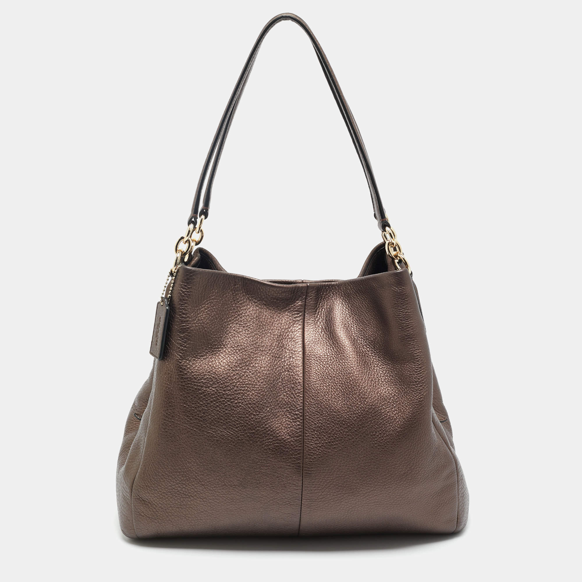 バッグ Coach Mini christie Shoulder Bag Leather COACH Mini Christie in Taupe Crossgrain Leather Handbag