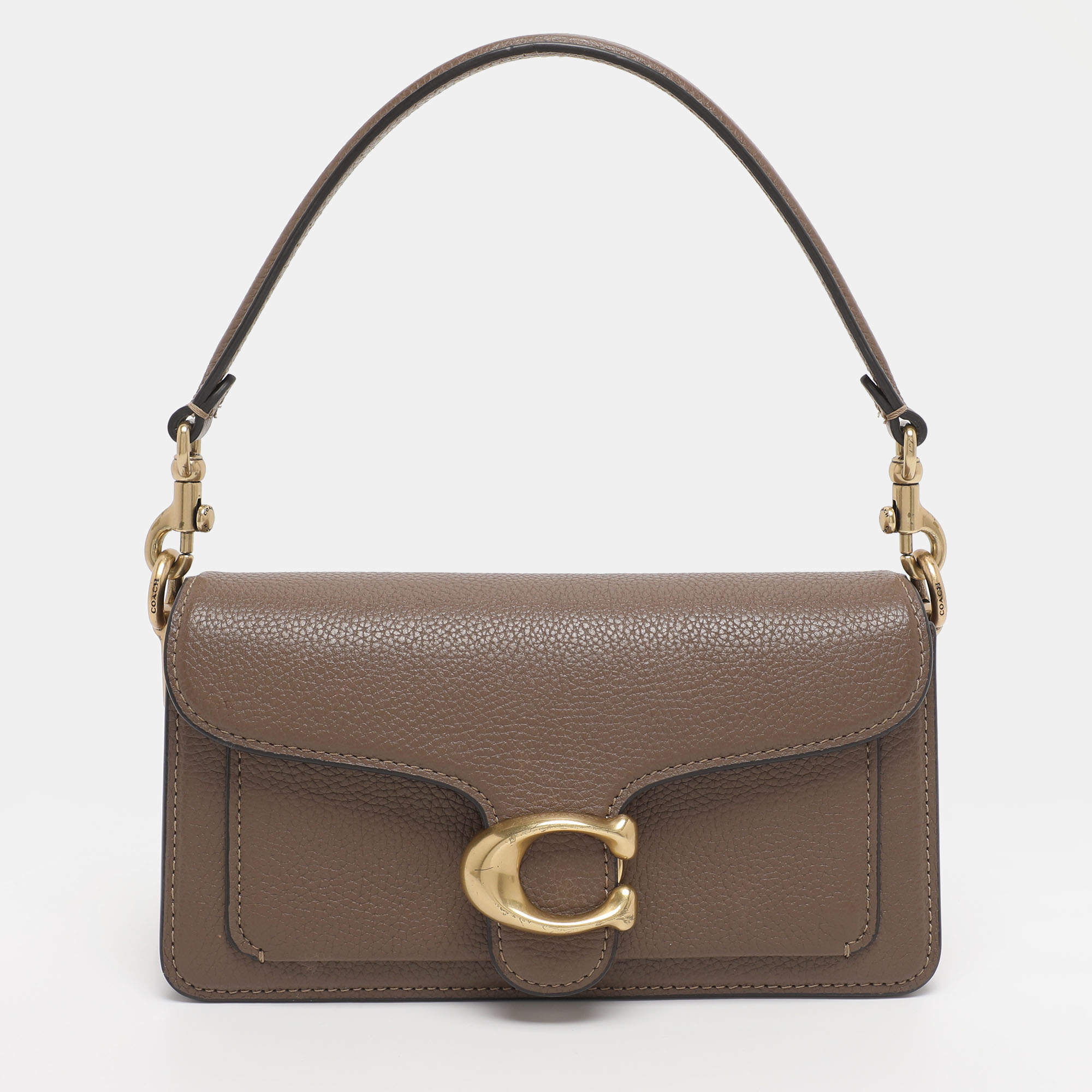 Pre Owned Coach Brown Leather Tabby 20 Crossbody Bag