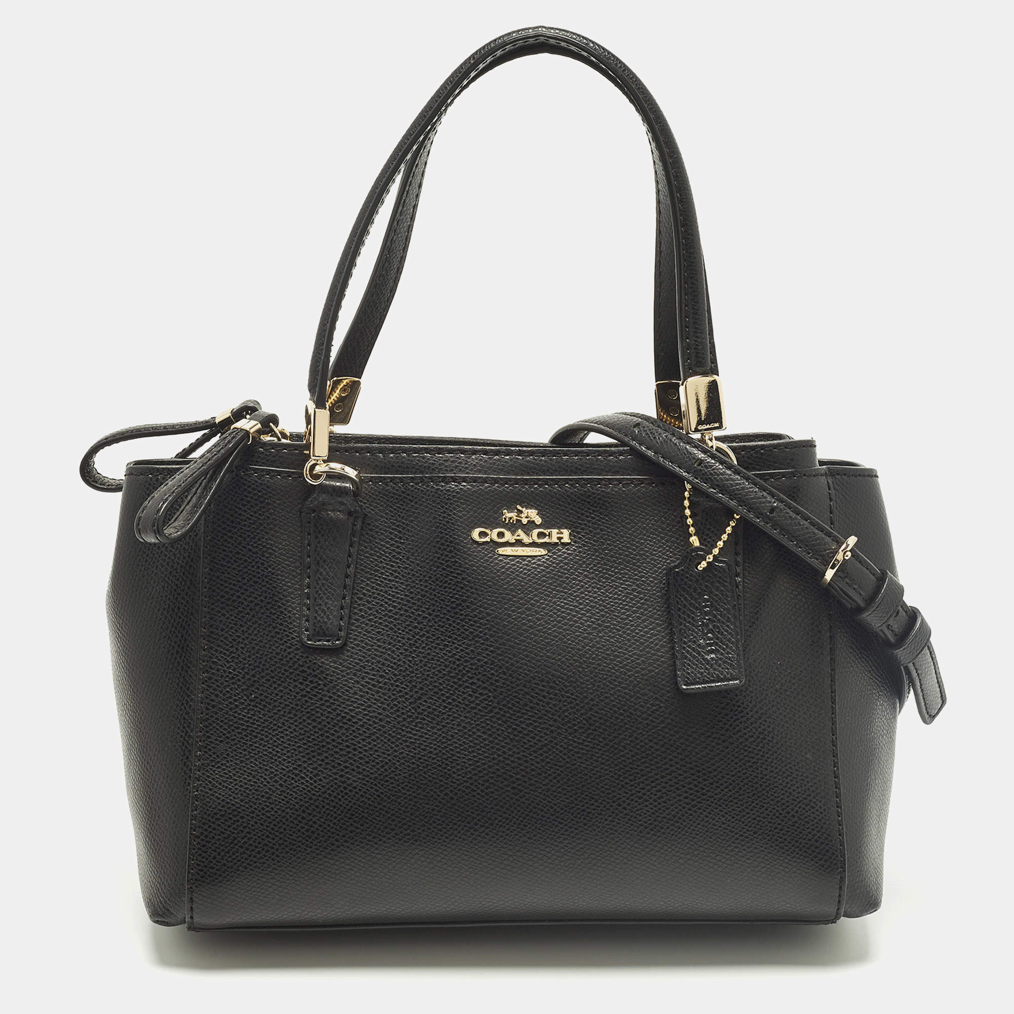 مملوكة مسبقًا Coach Christie Carryall Black Leather Satchel