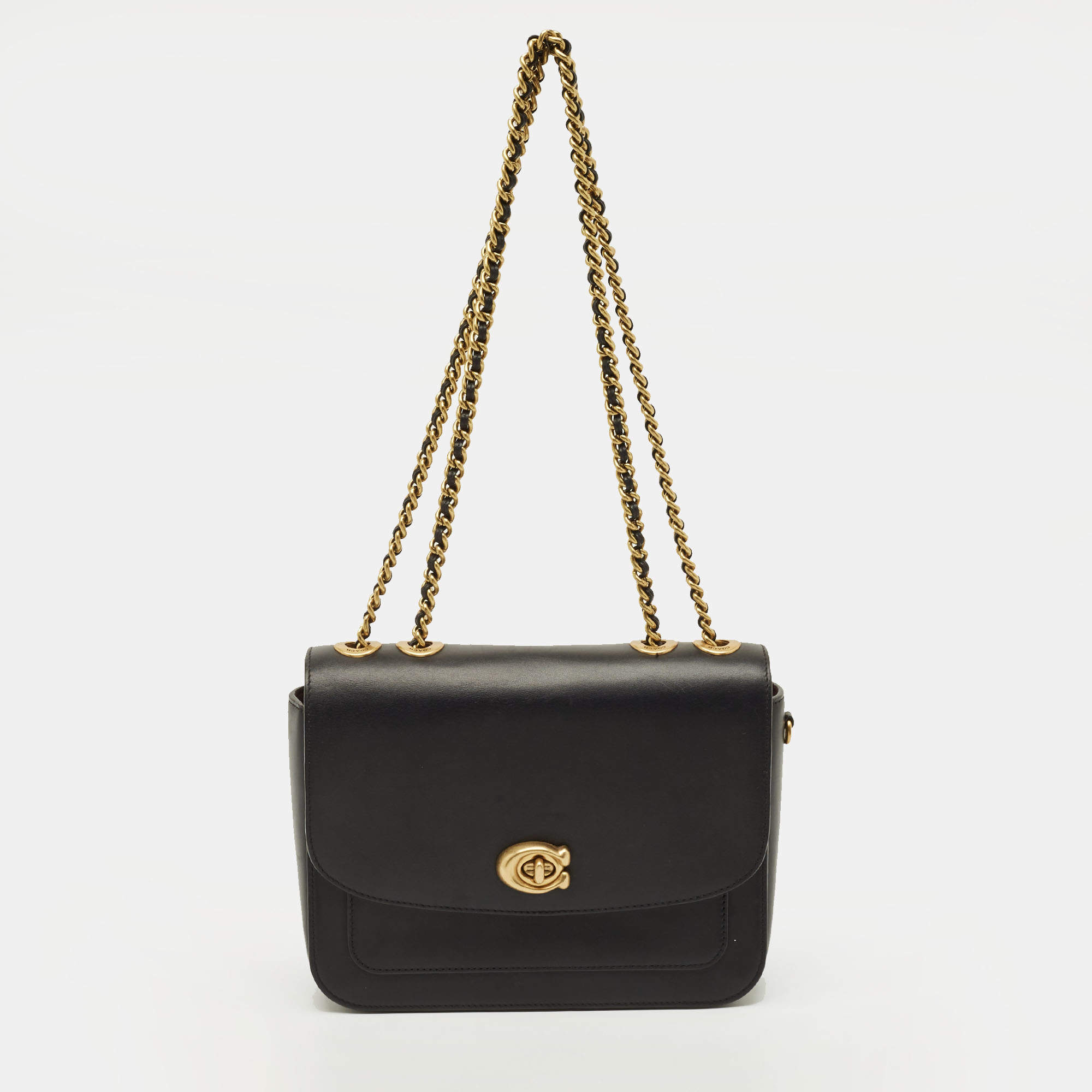 مملوكة مسبقًا Coach Madison Black Leather Shoulder Bag