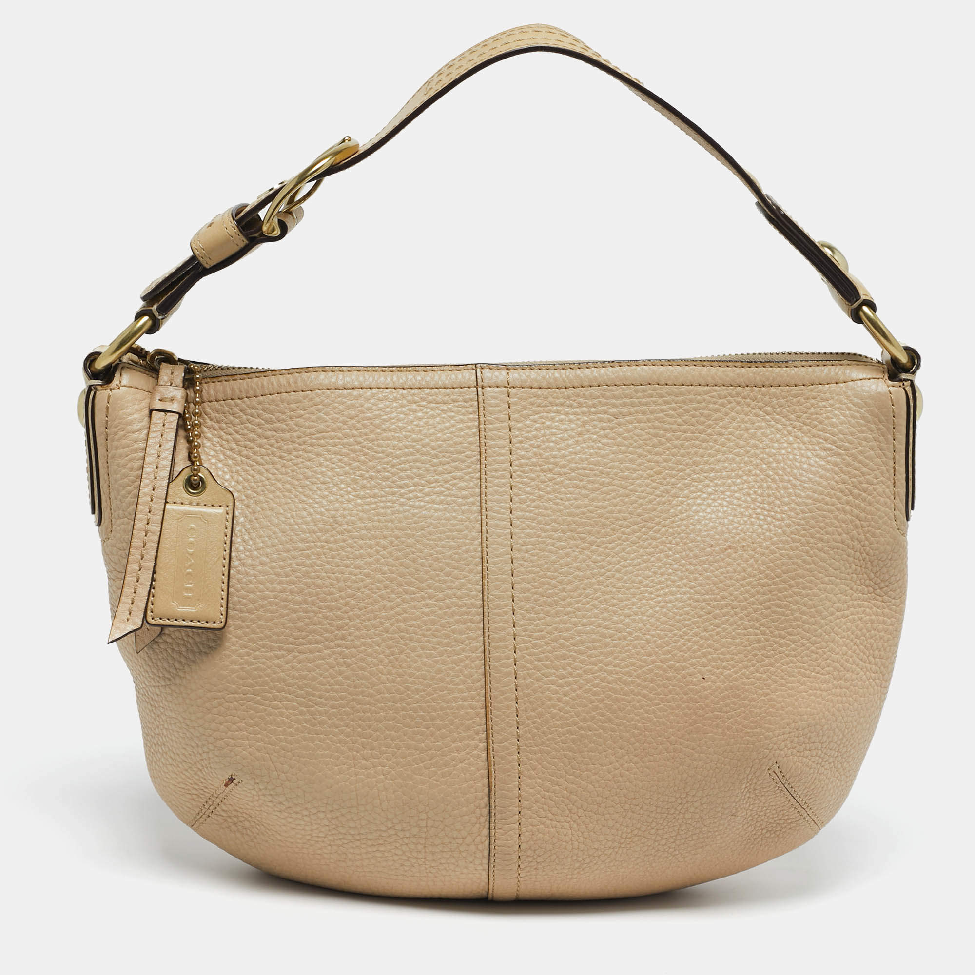 Pre Owned Coach Soho Beige Leather Hobo