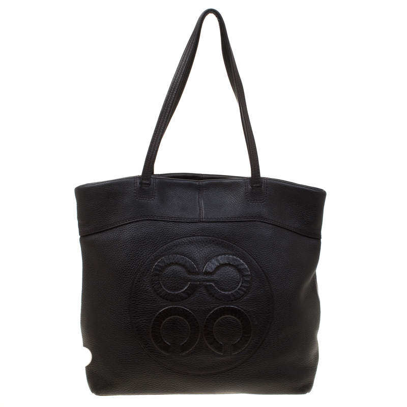 Coach Black Leather Shopper Tote