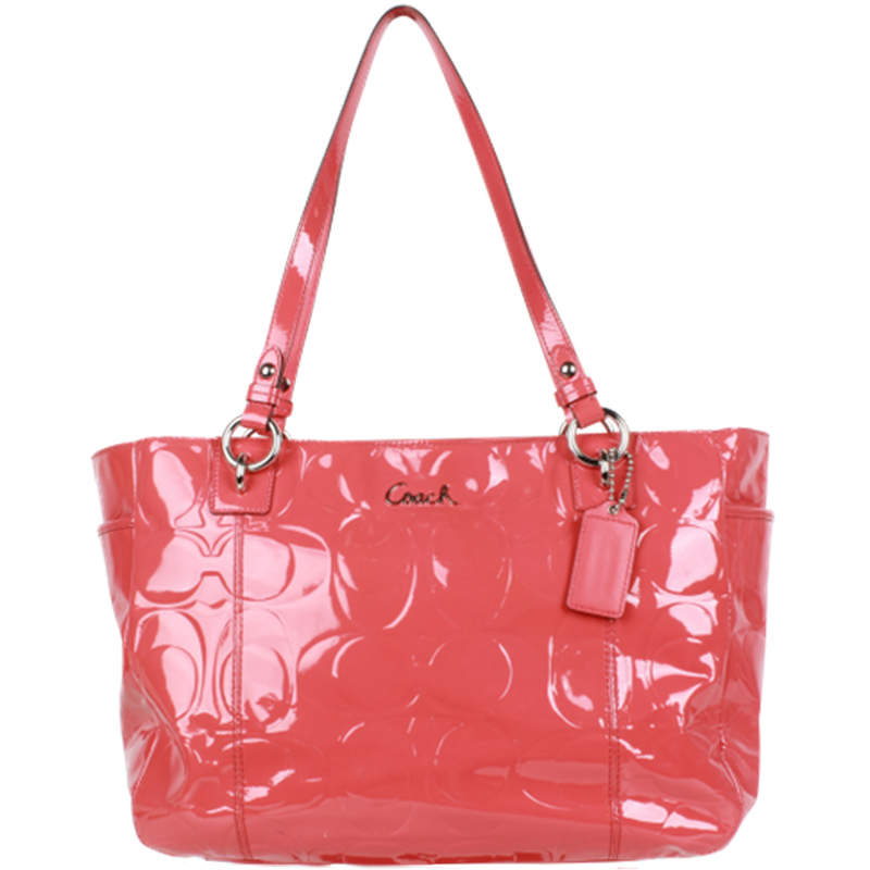 coral coach purse