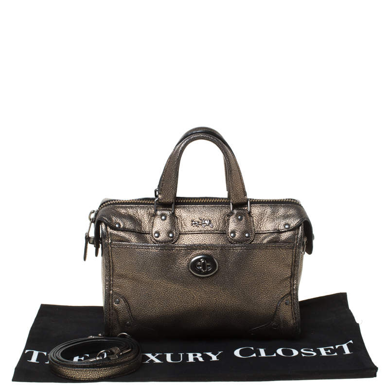 gunmetal coach purse