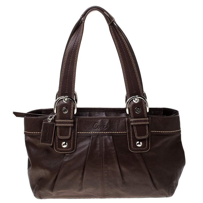 Pre Owned Coach Brown Leather Soho Tote