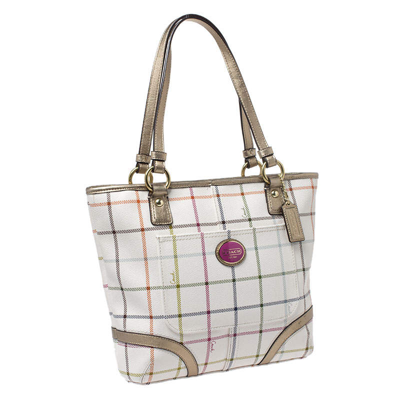 coach checkered bag