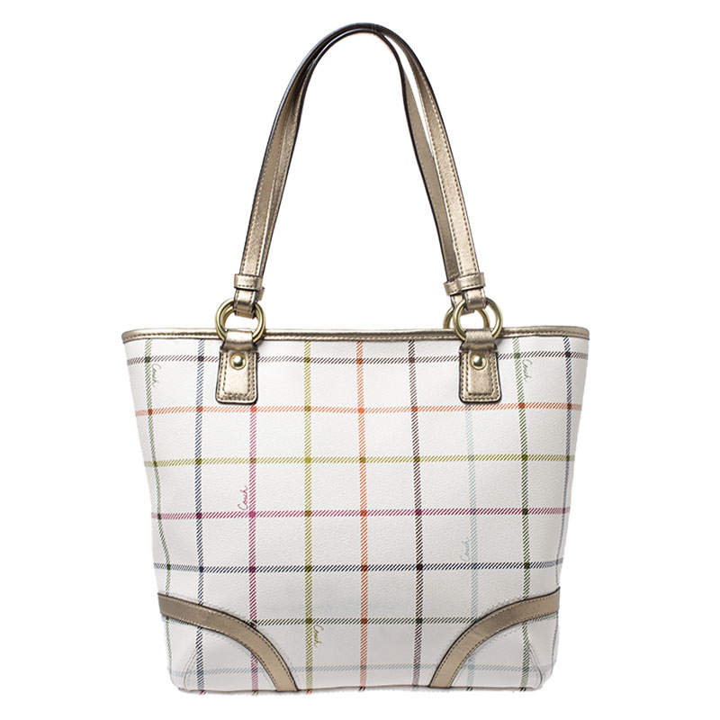 Coach outlet checkered purse