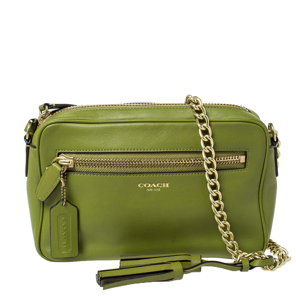 Coach Green Leather Legacy Camera Crossbody Bag Coach | The Luxury Closet