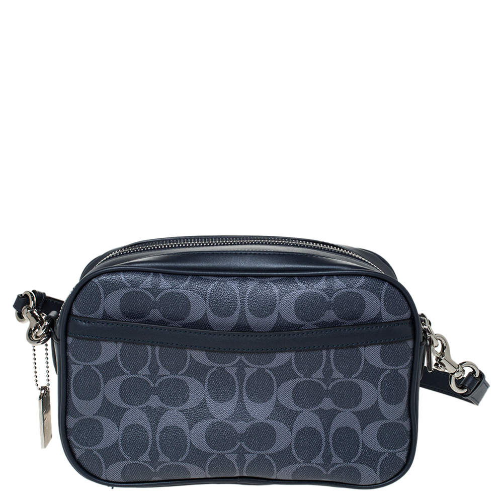 Coach Jes Crossbody Camera Bag in Denim & Navy Blue Leather - Coach 65 –  Essex Fashion House