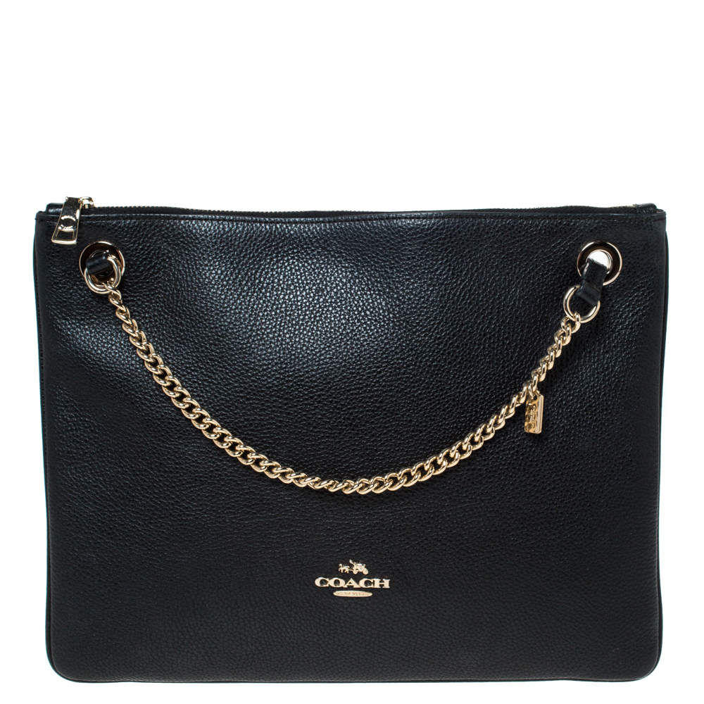 Coach Black Leather Crossbody Bag
