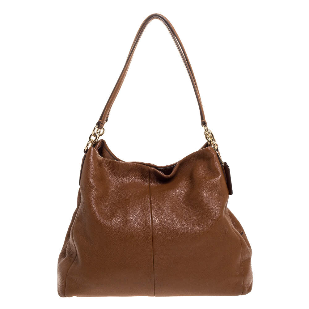 مملوكة مسبقًا حقيبة كتف كوتش ايدي جلد بنية