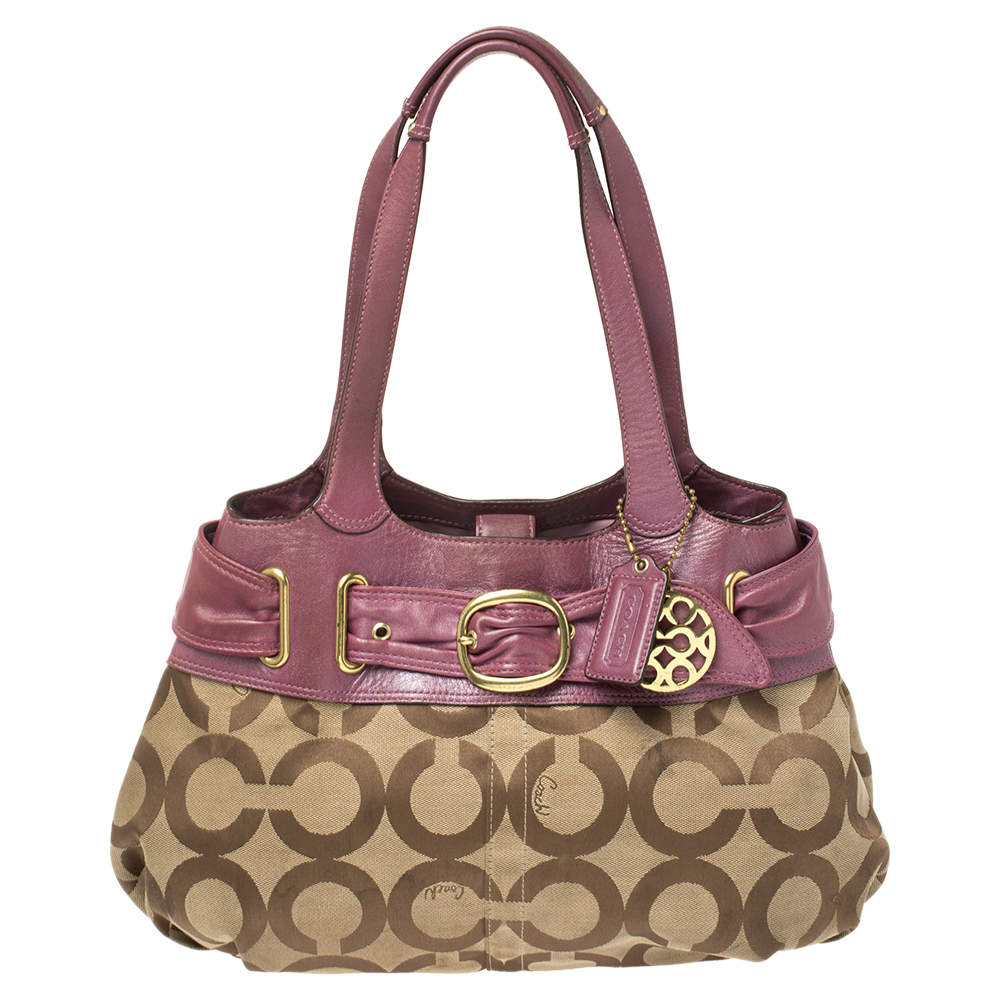magenta coach purse