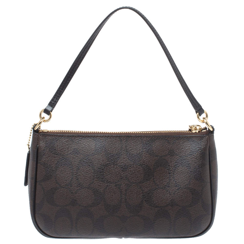 coach brown signature crossbody