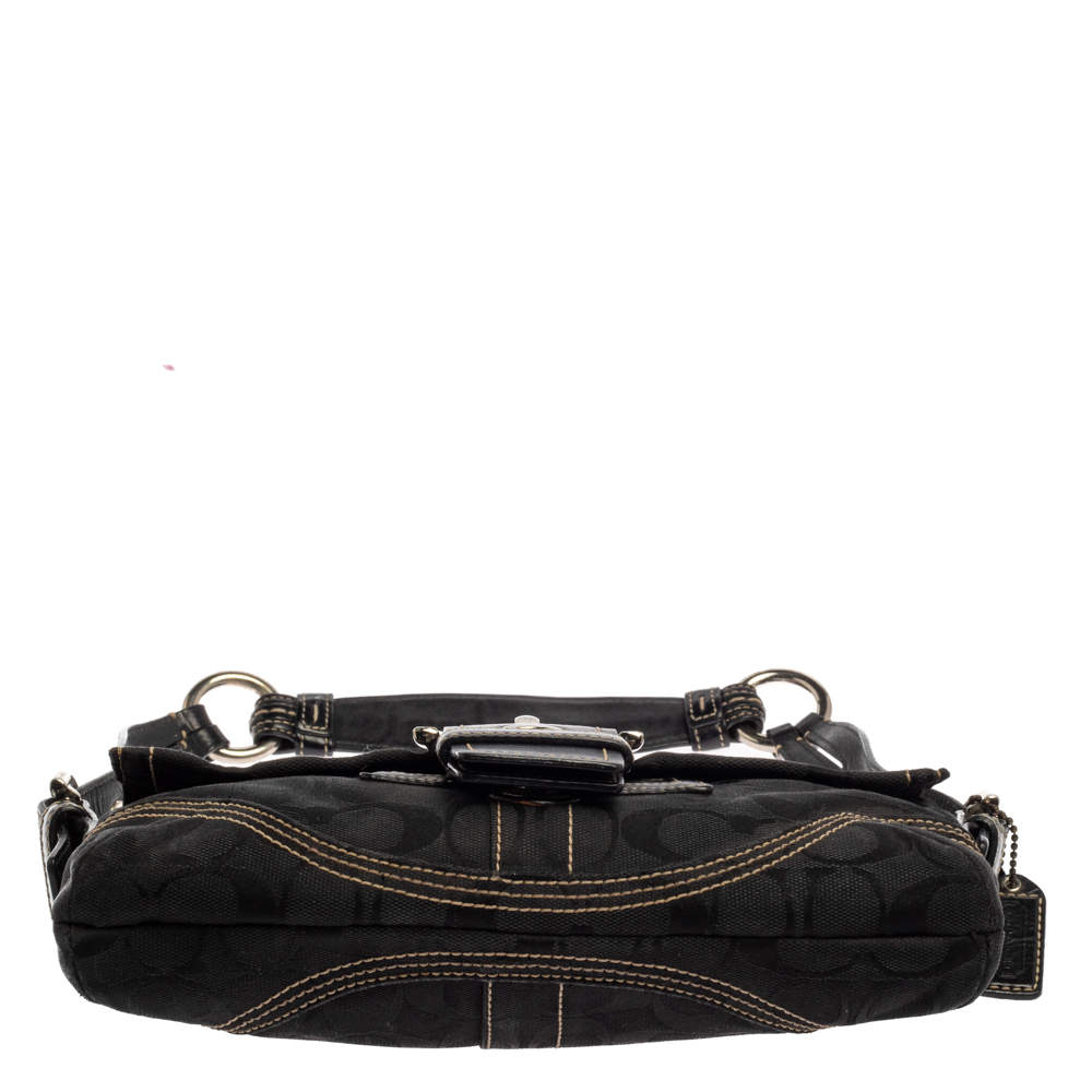 Coach Black Signature Soho Buckle Shoulder Bag Coach | The Luxury Closet