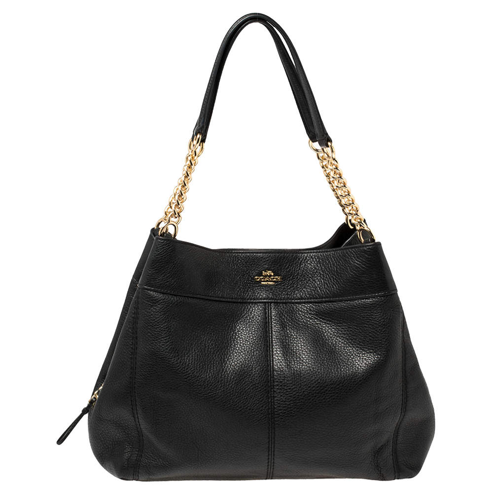 Coach Black Leather Lexy Shoulder Bag Coach The Luxury Closet