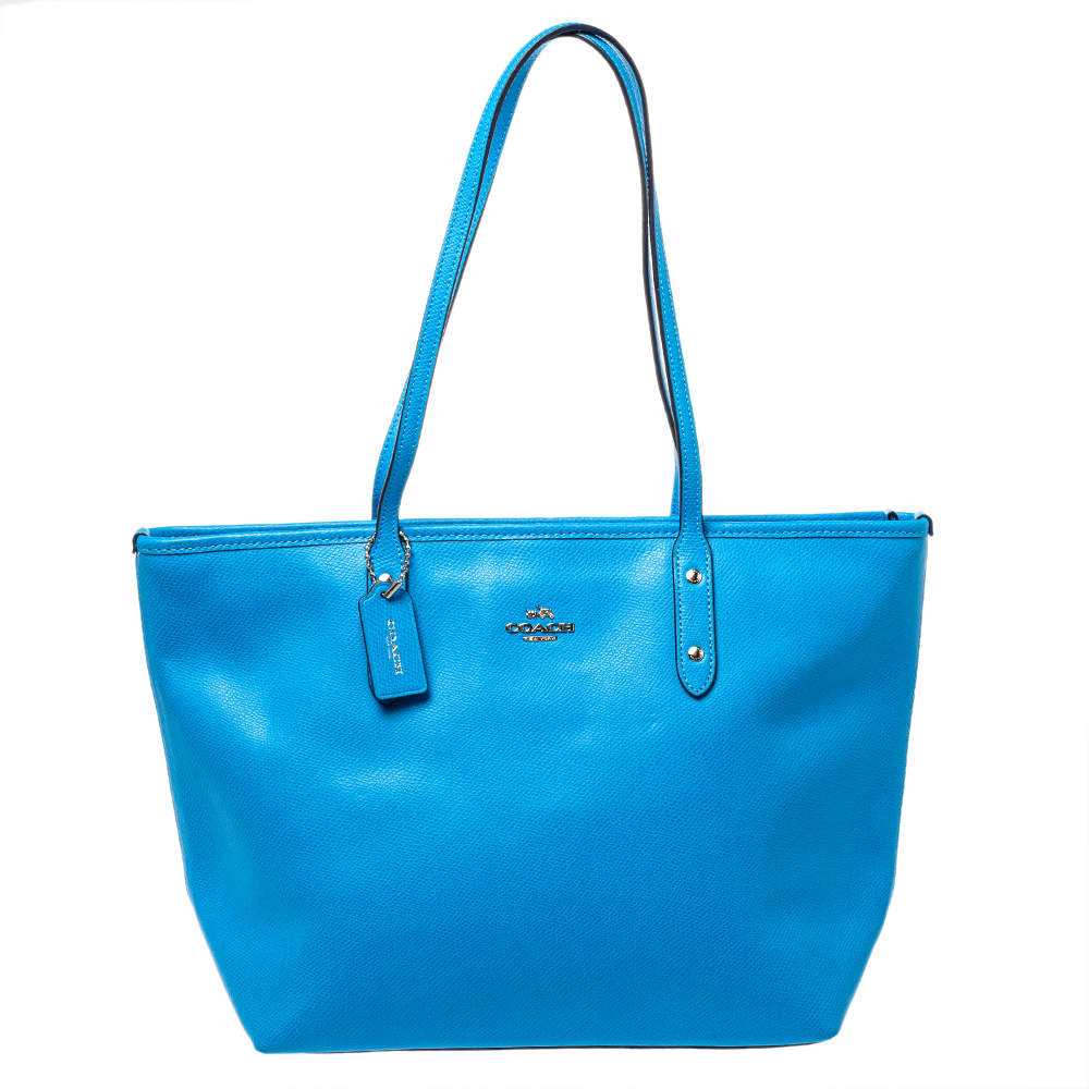 مملوكة مسبقًا Coach Blue Leather City Zip Tote