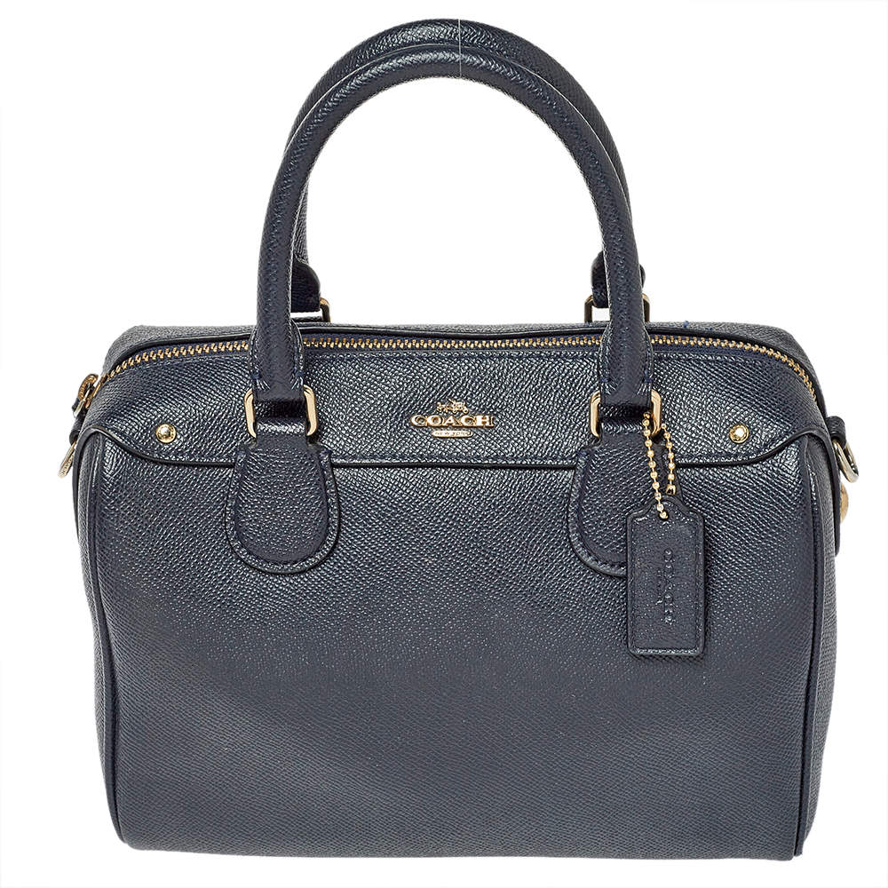 Coach Navy Blue Leather Mini Bennett Satchel Coach TLC