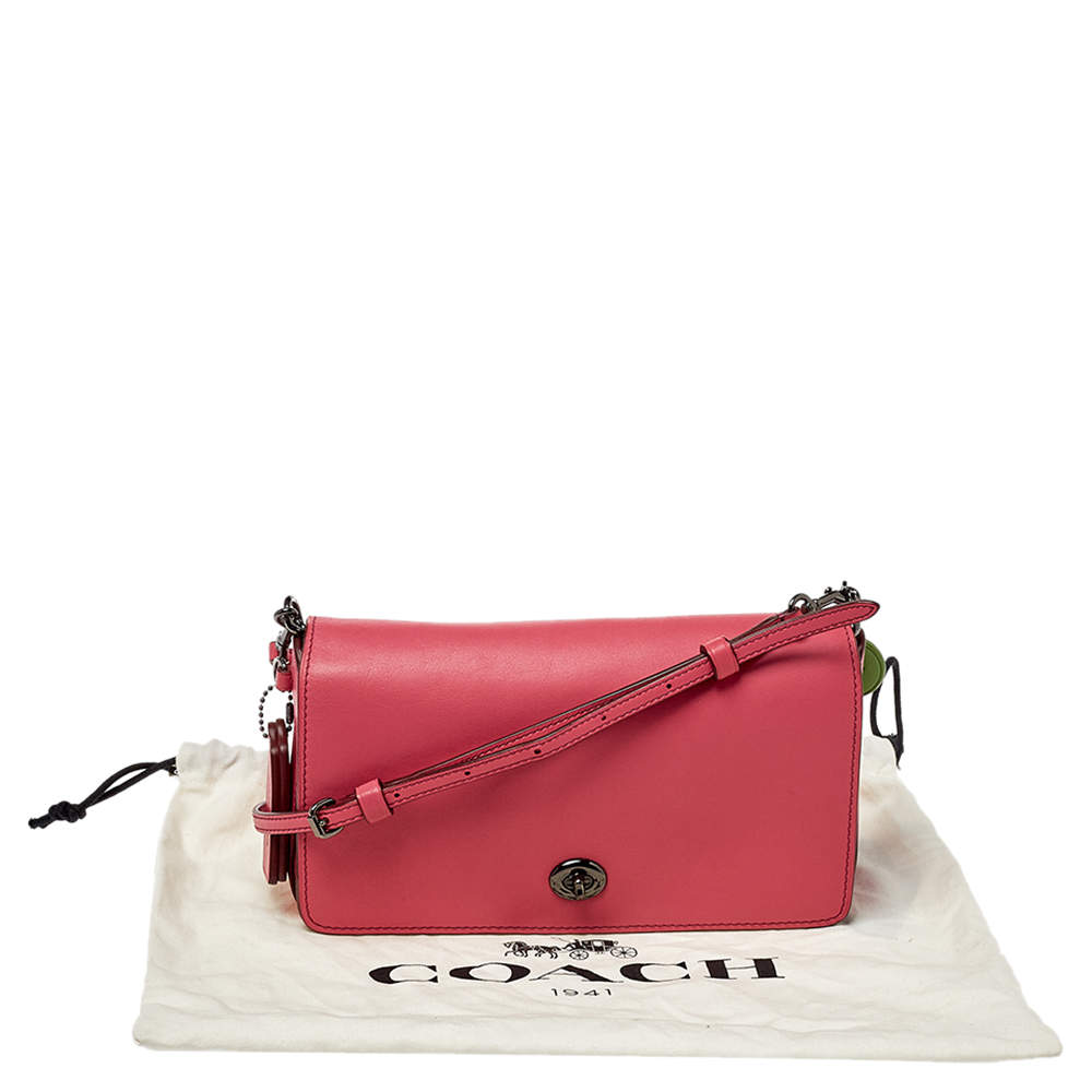 NWT COACH LEGACY Dutone Tan/Pink Leather Penny Crossbody Swing Swingpack  Bag NEW 886382474949