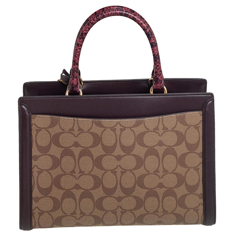 Coach zoe carryall 2025 in signature canvas