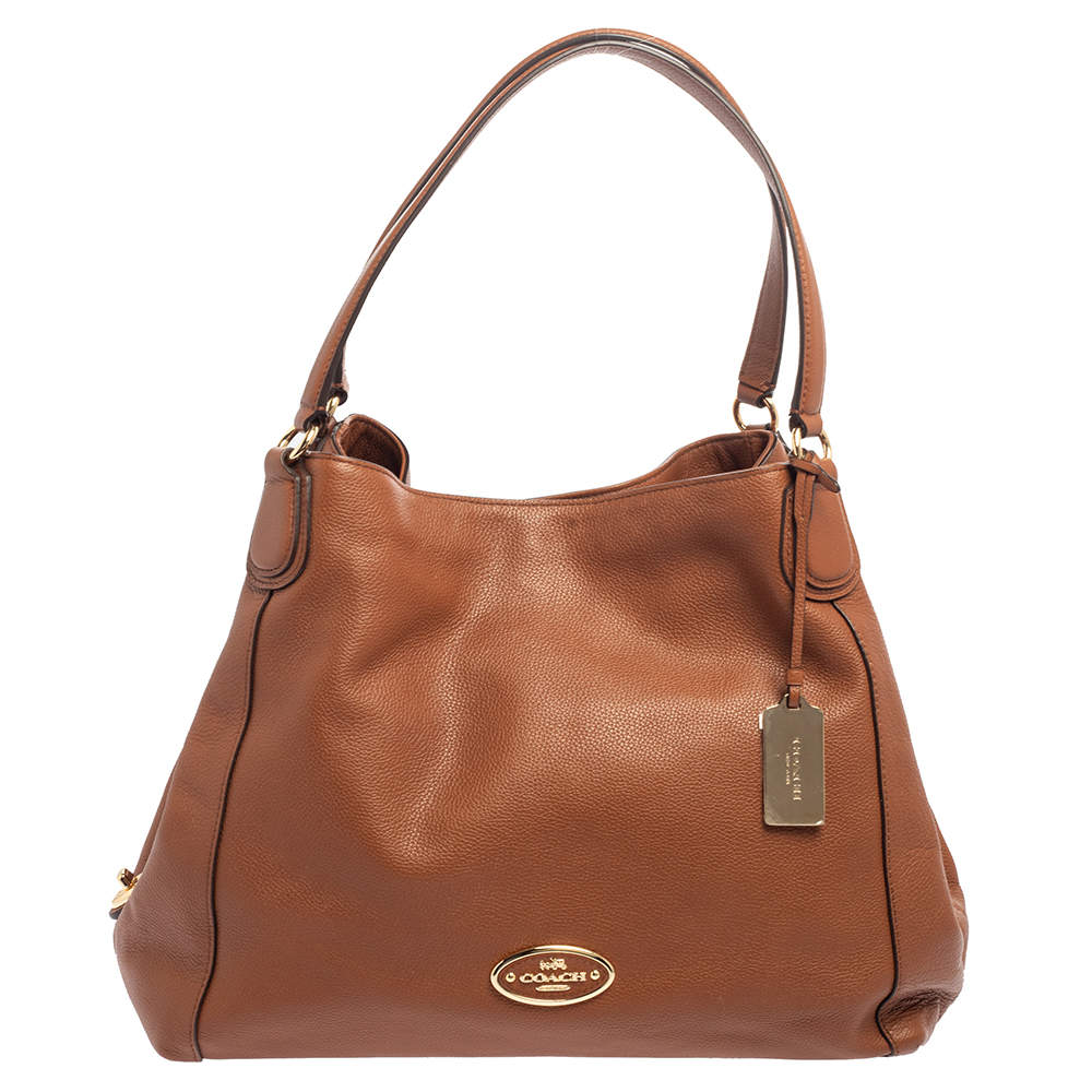Pre Owned Coach Brown Leather Edie Shoulder Bag