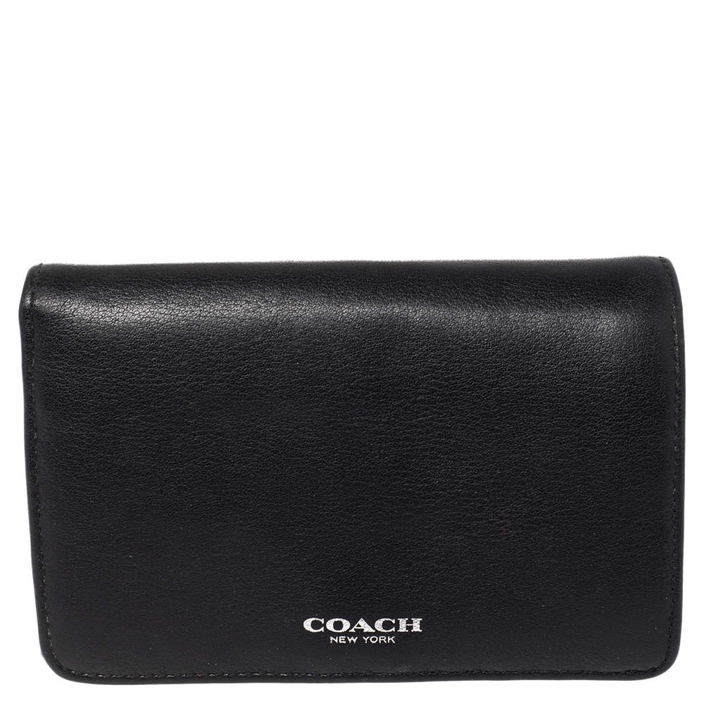 مملوكة مسبقًا Coach Black Leather Bifold Wallet