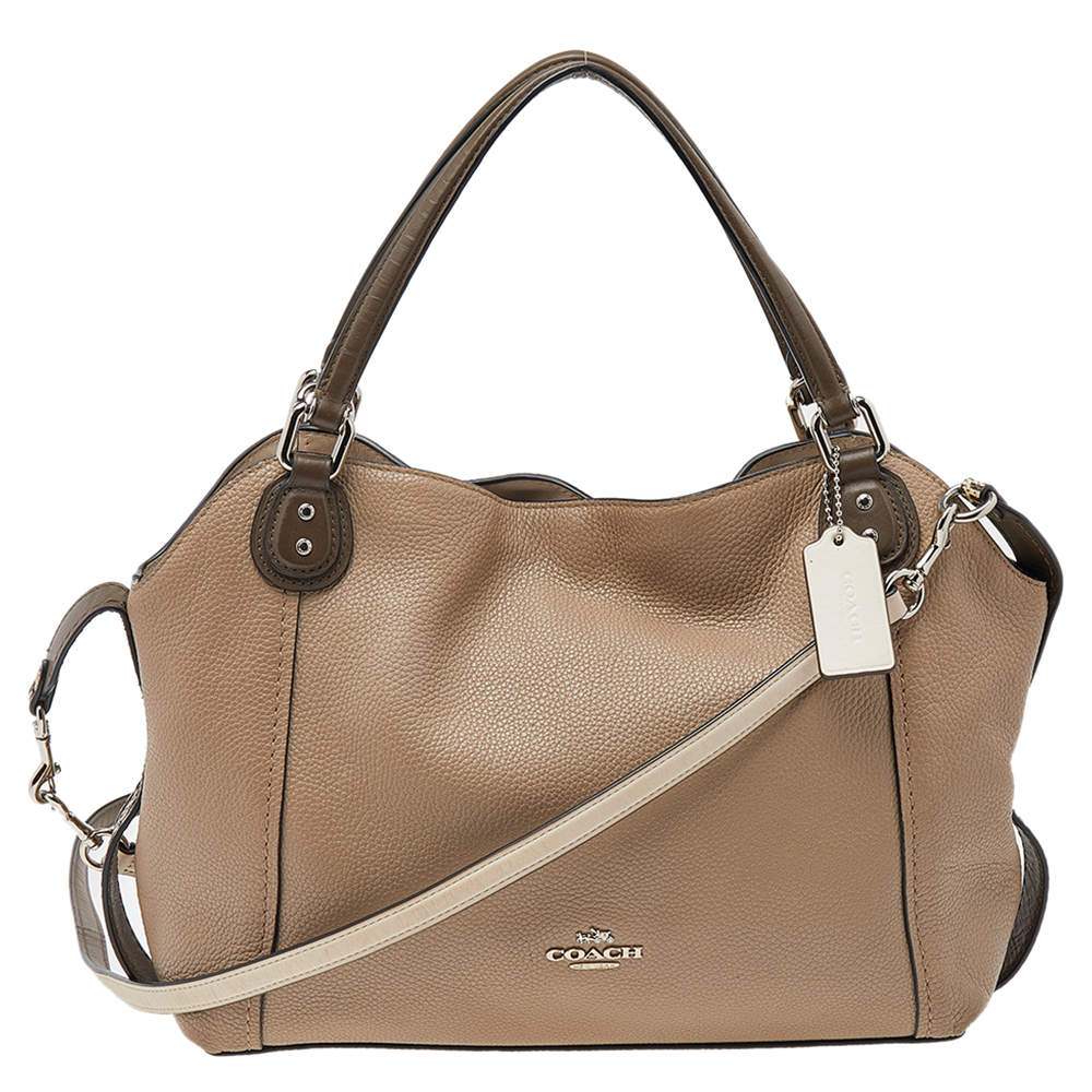 مملوكة مسبقًا Coach Beige/Brown Leather Tote