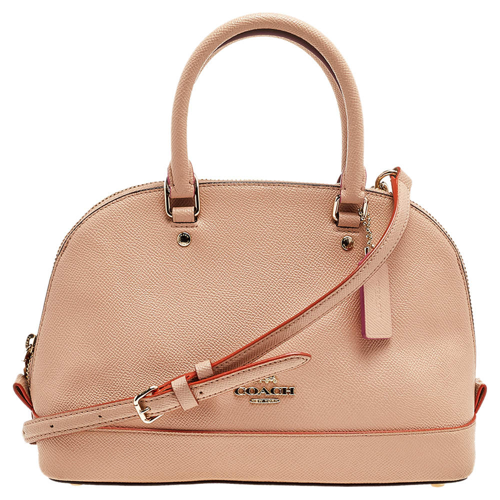 Pre Owned Coach Beige Leather Sierra Satchel