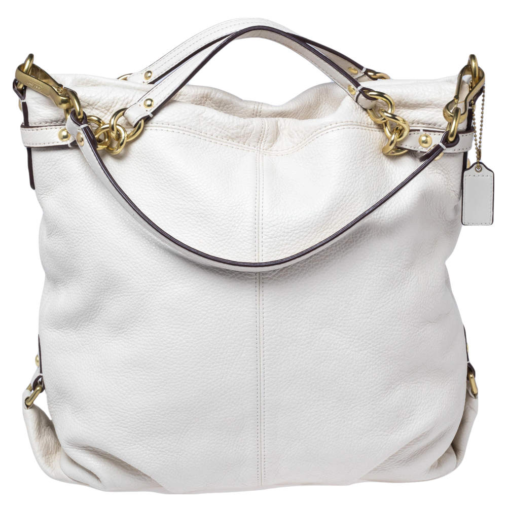 COACH 10658 Studded offers Leather Hobo White Beautiful