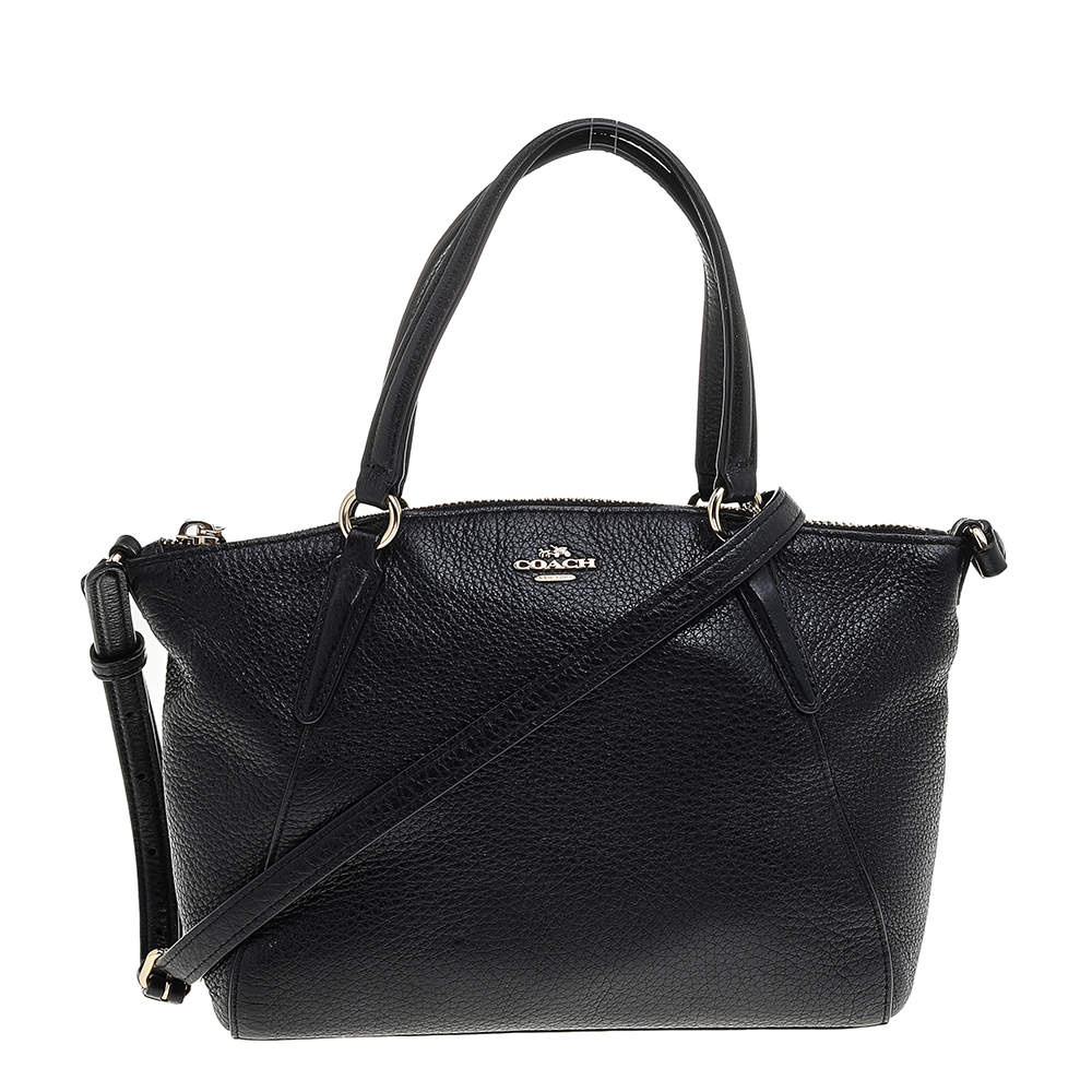 Pre Owned Coach Black Leather MIni Kelsey Satchel