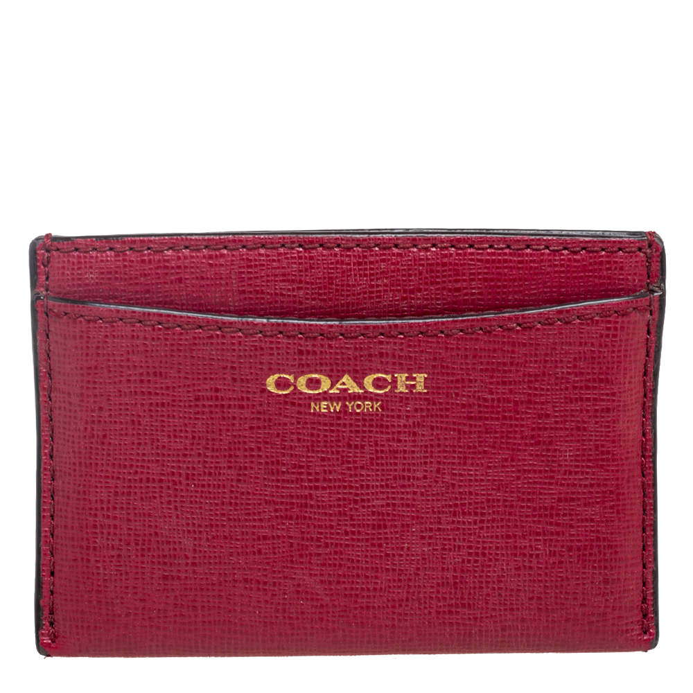 Coach Red Leather Card Case