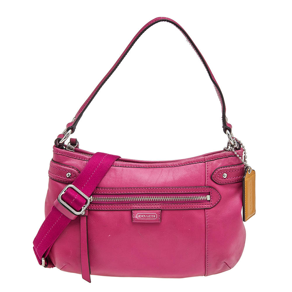 Pre Owned حقيبة كتف كوتش دايس جلد وردي 